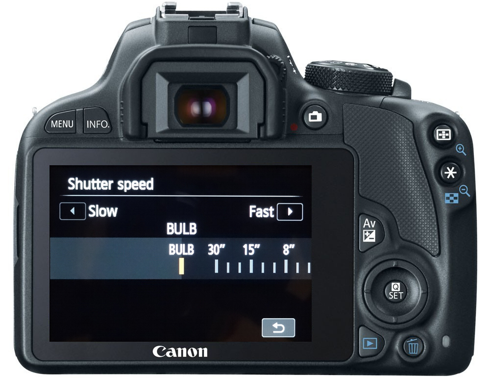 Canon SL1 Bulb Dial Selection