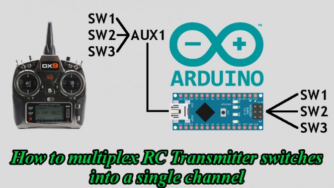 How to multiplex RC Transmitter switches into a single channel