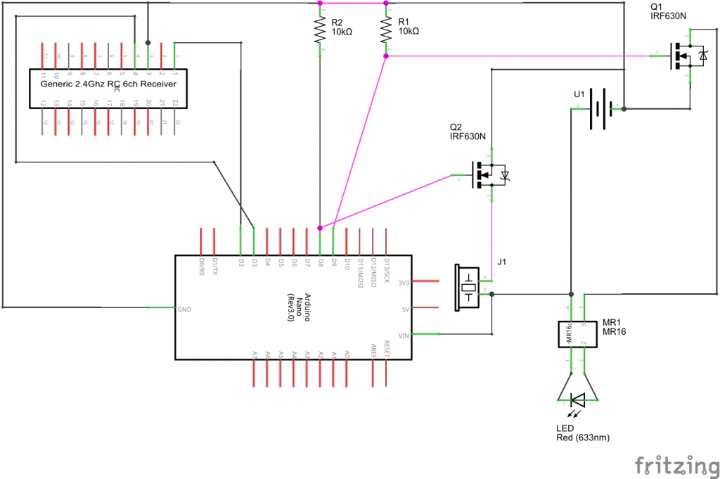 Quadcopter Controller Project - Schematics view
