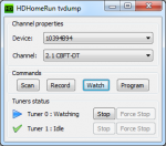 HDHomeRun Tv Dump - Watching Tuner 0